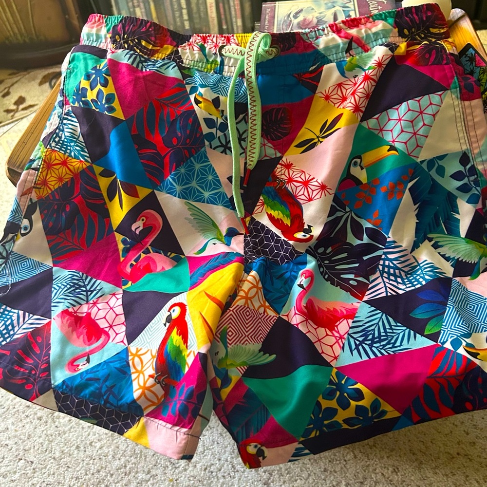 Surf Society Tropical Print Surf Shorts!